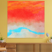 Ocean Sunset Abstract Canvas Afdruk (Insitu (Woonkamer))