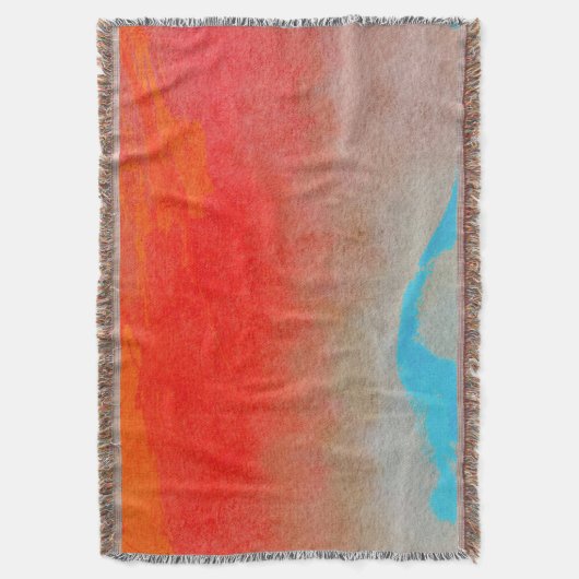 Ocean Sunset Abstract Deken (Voorkant Verticaal)