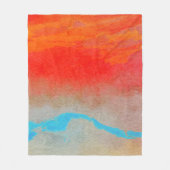 Ocean Sunset Abstract Fleece Deken (Voorkant)