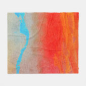 Ocean Sunset Abstract Fleece Deken (Voorkant (Horizontaal))