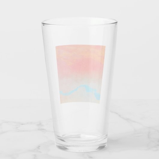 Ocean Sunset Abstract Glas (Achterkant)