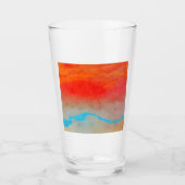 Ocean Sunset Abstract Glas (Voorkant)