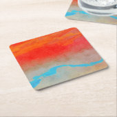 Ocean Sunset Abstract Kartonnen Onderzetters (Schuin)