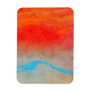 Ocean Sunset Abstract Magneet