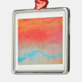 Ocean Sunset Abstract Metalen Ornament (Links)