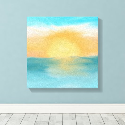 Ocean Sunset Abstract Wall Art Canvas Home Decor (Insitu (Houten vloer))