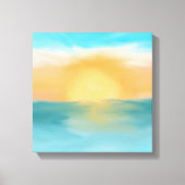 Ocean Sunset Abstract Wall Art Canvas Home Decor  (Voorkant)