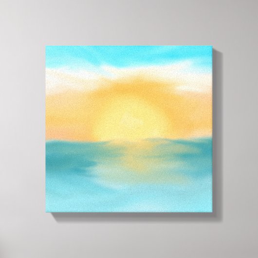 Ocean Sunset Abstract Wall Art Canvas Home Decor  (Voorkant)