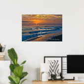  Ocean Sunset afbeelding met plaatsaanduidingen Poster (Thuiskantoor)