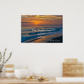  Ocean Sunset afbeelding met plaatsaanduidingen Poster (Keuken)