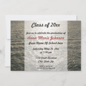 Ocean Sunset Afstuderen Invitation Kaart (Voorkant)
