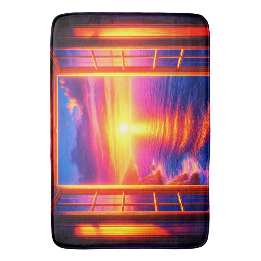 Ocean Sunset Badmat (Voorkant Verticaal)