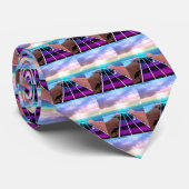 Ocean Sunset Bass Guitar Neck Music Stropdas (Opgerold)