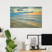 Ocean Sunset Beach 0735 Schilderij Kunstprint Poster (Thuiskantoor)