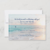 Ocean Sunset Beach Bruiloft Afbeelding RSVP Kaartje (Voorkant)