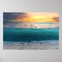 Ocean Sunset Beach Foto 193 Poster