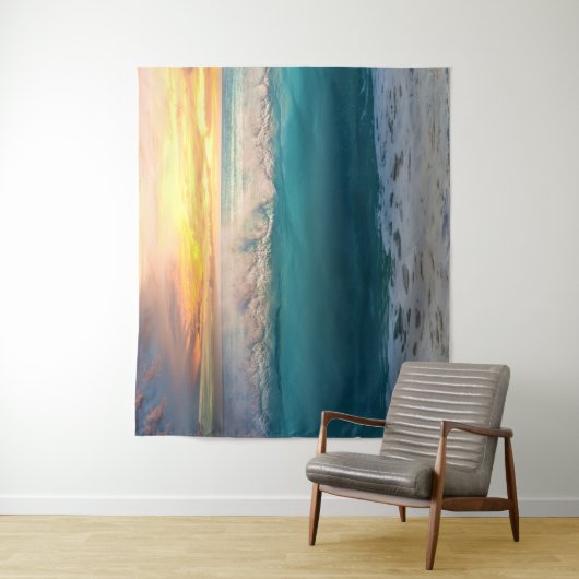 Ocean Sunset Beach Foto 193 Wandkleed (In situ)