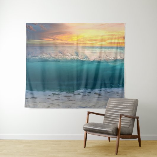 Ocean Sunset Beach Foto 193 Wandkleed (In Situ (horizontaal))