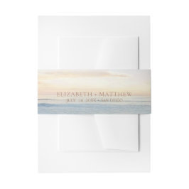 Ocean Sunset Beach Wedding Uitnodigingen Wikkel