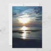 Ocean Sunset bij Dusk Bruiloft Kaart (Achterkant)