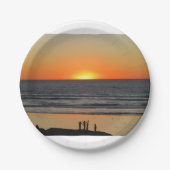 Ocean Sunset bij het strand Art Photo Paper Bord (Voorkant)