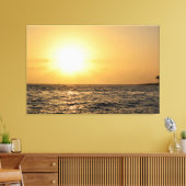 Ocean Sunset bij Poipu Kauai, Hawaï Canvas Afdruk (Insitu (Woonkamer))