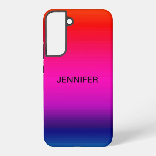 Ocean Sunset Blue Paarse Red Art Blend Naam toevoe Samsung Galaxy Hoesje (Achterkant)