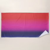 Ocean Sunset Blue Paarse Red Art Blend Strandlaken (Voorkant)