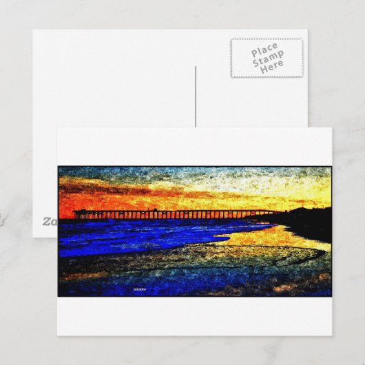 Ocean SunSet Briefkaart (Voorkant / Achterkant)