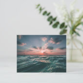 Ocean Sunset briefkaart (Staand voorkant)