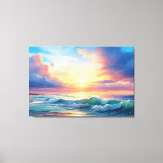 Ocean Sunset Canvas Afdruk (Voorkant)