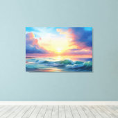 Ocean Sunset Canvas Afdruk (Insitu (Houten vloer))
