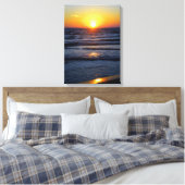 Ocean Sunset Canvas Afdruk (Insitu (Slaapkamer))