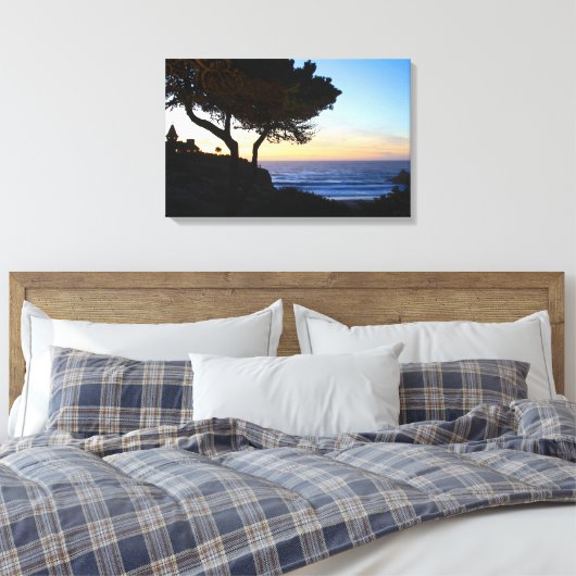 Ocean Sunset Canvas Afdruk (Insitu (Slaapkamer))