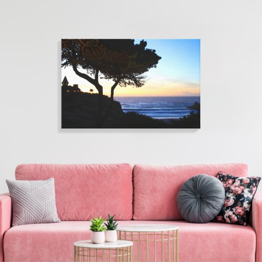 Ocean Sunset Canvas Afdruk (Insitu (Woonkamer))