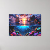 Ocean Sunset Canvas Art Afdruk (Voorkant)