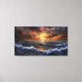 Ocean Sunset Canvas Art Afdruk (Voorkant)