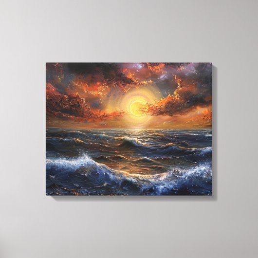 Ocean Sunset Canvas Art Afdruk (Voorkant)
