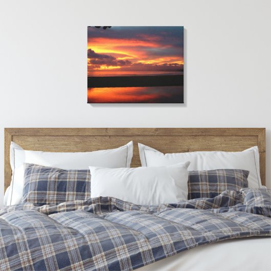 Ocean Sunset Canvas Print (Insitu (Slaapkamer))