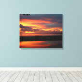 Ocean Sunset Canvas Print (Insitu (Houten vloer))