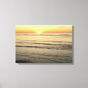 Ocean Sunset Cape Cod Photography Wall Art Canvas Afdruk