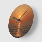 Ocean Sunset Clock Ronde Klok (Hoek)