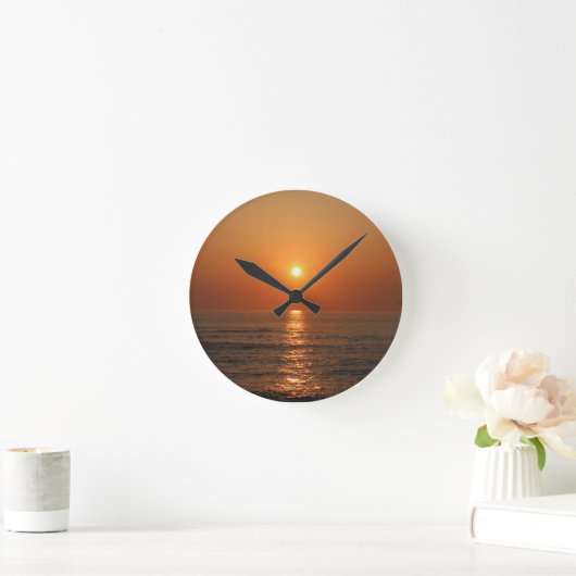 Ocean Sunset Clock Ronde Klok (Huis)