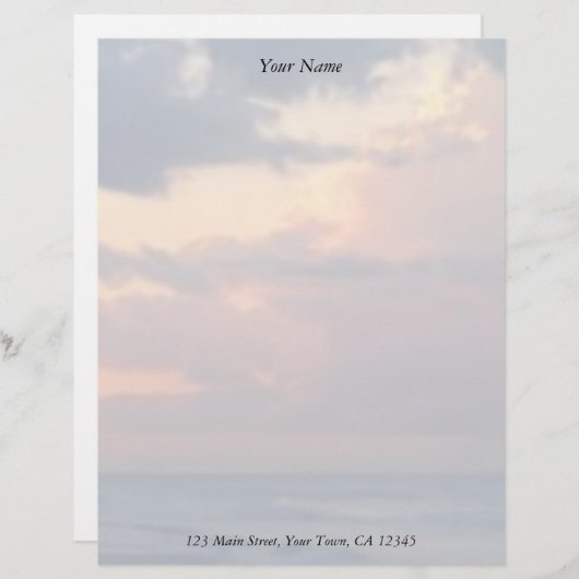 Ocean Sunset Custom Briefhoofd (Voorkant / Achterkant)