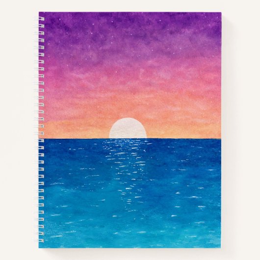 Ocean Sunset Design Notebook Notitieboek (Voorkant)