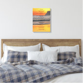 Ocean Sunset "Doe het hoe dan ook" Canvas Afdruk (Insitu (Slaapkamer))