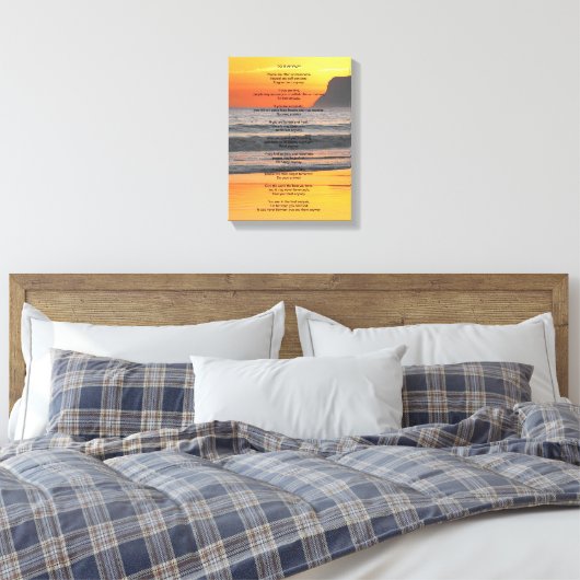 Ocean Sunset "Doe het hoe dan ook" Canvas Afdruk (Insitu (Slaapkamer))