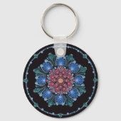 Ocean Sunset Dot Mandala Sleutelhanger (Voorkant)