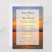 Ocean Sunset Faux Vellum Overlay Kaart (Voorkant)