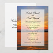 Ocean Sunset Faux Vellum Overlay Kaart (Voorkant / Achterkant)